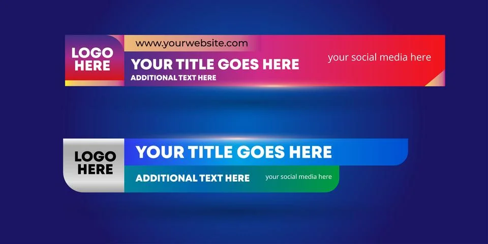 Professional Broadcast Lower third Design Template イラスト素材