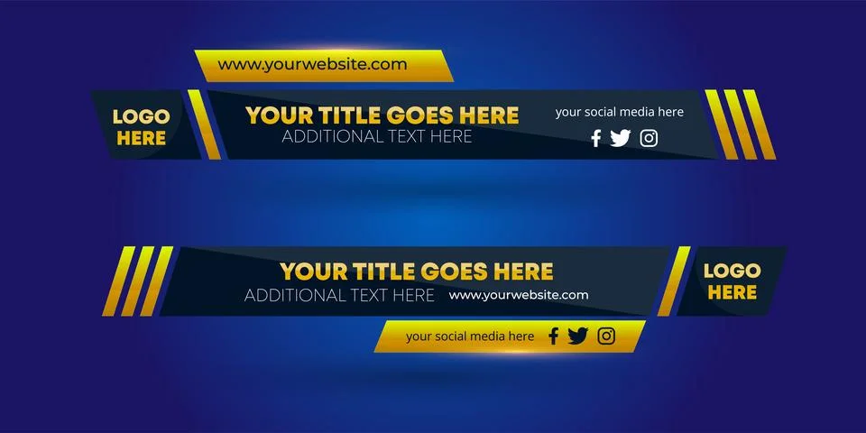 Professional Broadcast Lower third Design Template Stock Illustration