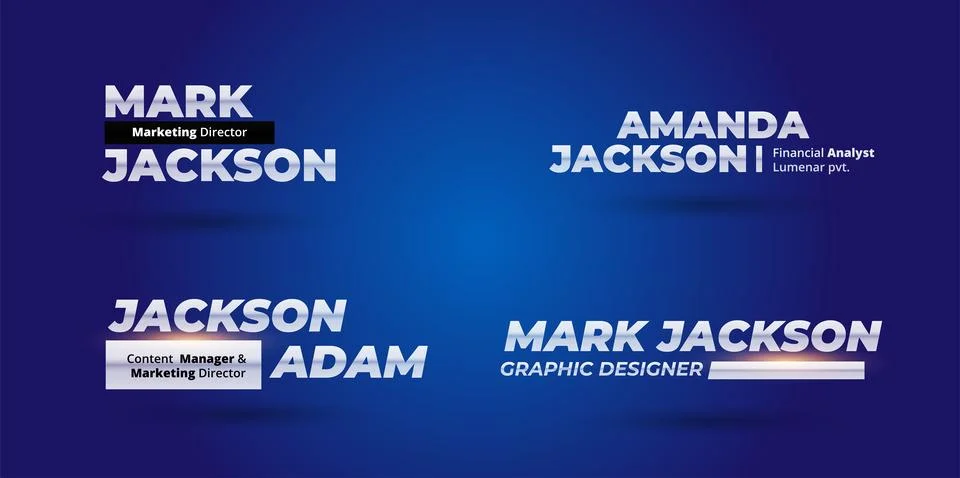 Professional Broadcast Lower third Design Template Stock Illustration