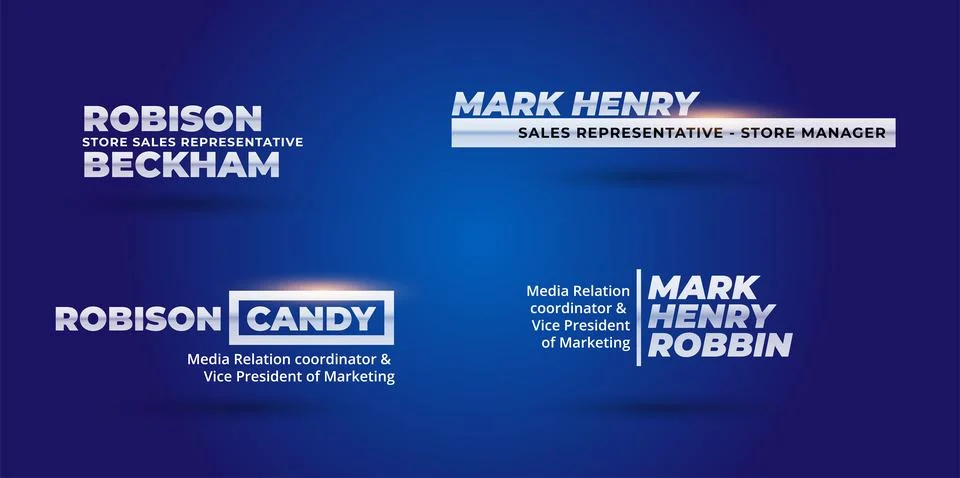 Professional Broadcast Lower third Design Template Stock Illustration