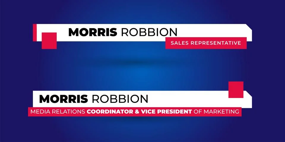 Professional Broadcast Lower third Design Template Stock Illustration