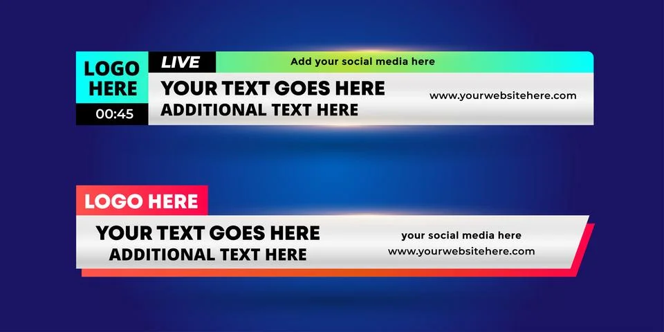 Professional Broadcast Lower third Design Template イラスト素材