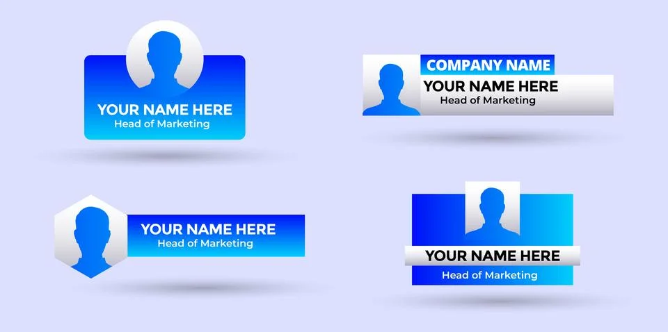 Professional Broadcast Lower third Design Template Stock Illustration