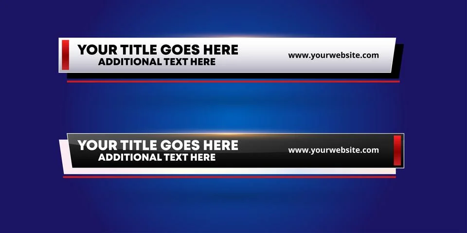 Professional Broadcast Lower third Design Template Stock Illustration
