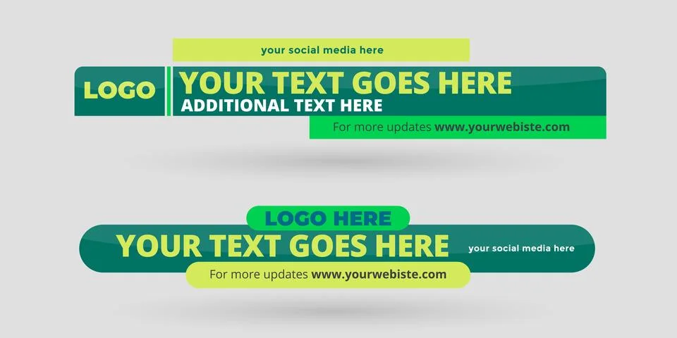Professional Broadcast Lower third Design Template Stock Illustration