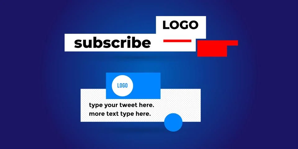 Professional Broadcast Lower third Design Template Stock Illustration