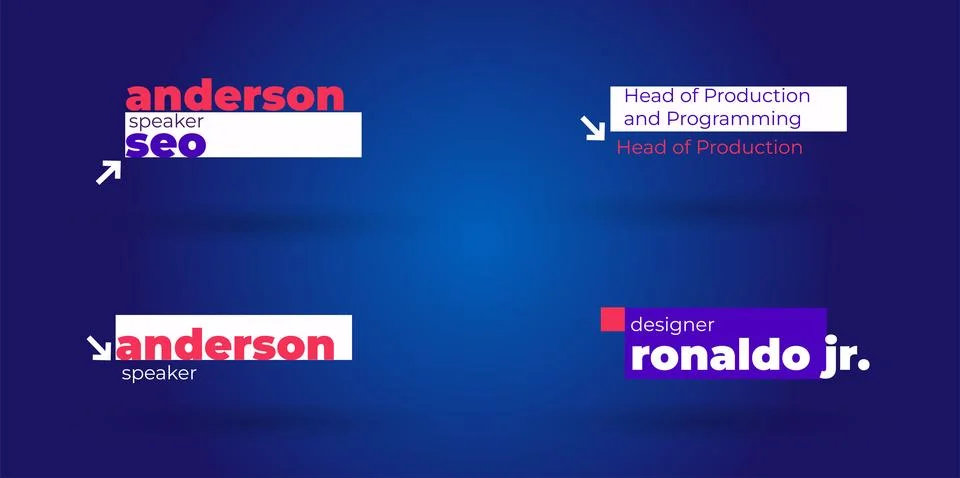 Professional Broadcast Lower third Design Template Stock Illustration