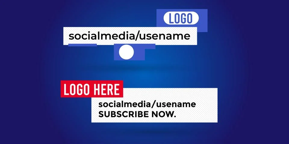 Professional Broadcast Lower third Design Template Stock Illustration