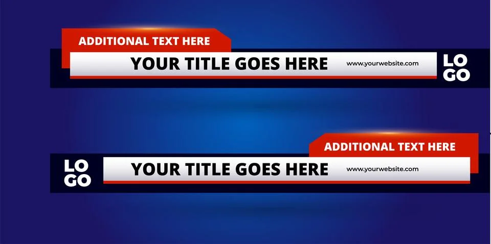 Professional Broadcast Lower third Design Template Stock Illustration