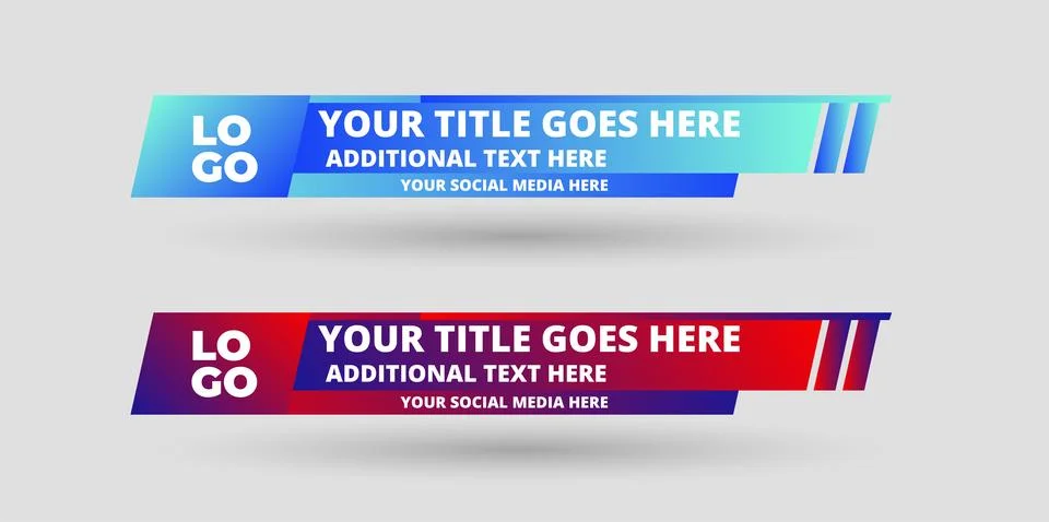 Professional Broadcast Lower third Design Template Stock Illustration