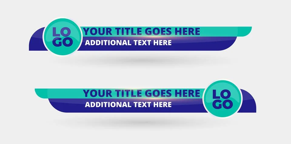 Professional Broadcast Lower third Design Template Stock Illustration
