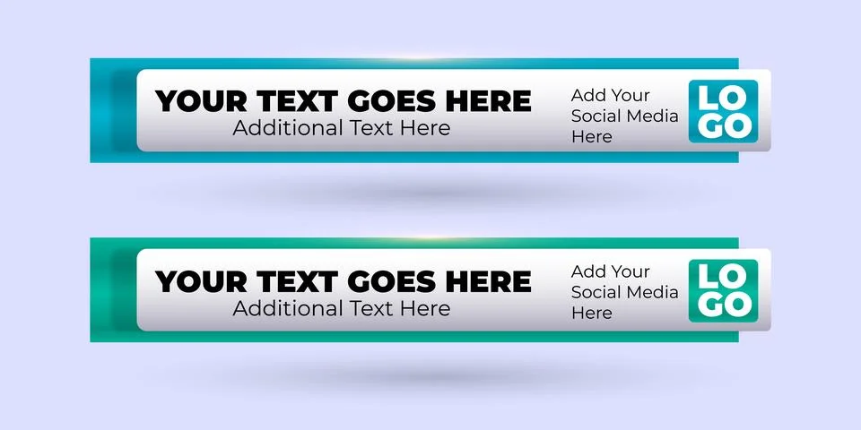 Professional Broadcast Lower third Design Template Stock Illustration