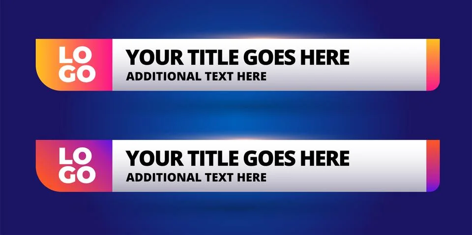 Professional Broadcast Lower third Design Template Stock Illustration