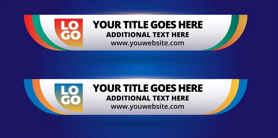 Professional Broadcast Lower third Design Template Stock Illustration
