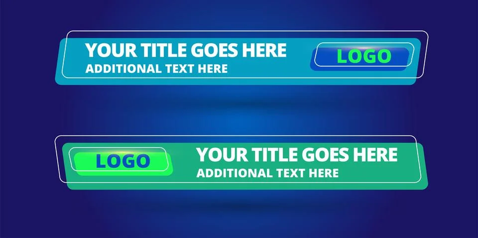 Professional Broadcast Lower third Design Template Stock Illustration