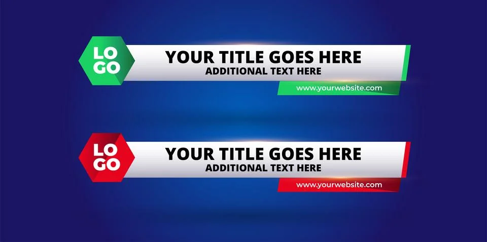 Professional Broadcast Lower third Design Template Stock Illustration