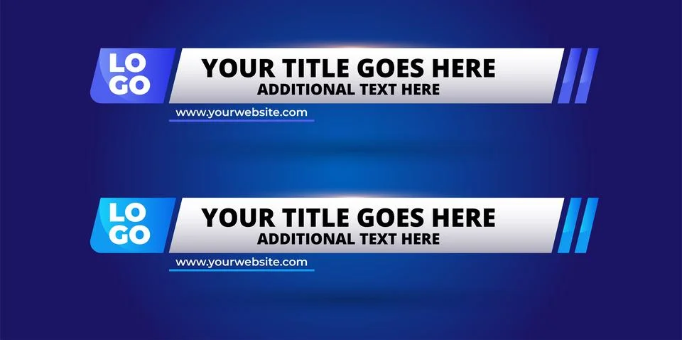 Professional Broadcast Lower third Design Template Stock Illustration