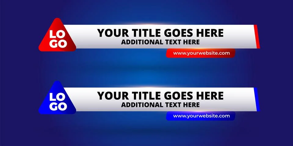 Professional Broadcast Lower third Design Template Stock Illustration