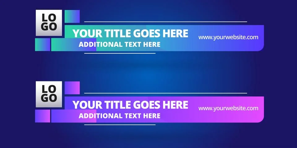 Professional Broadcast Lower third Design Template Stock Illustration