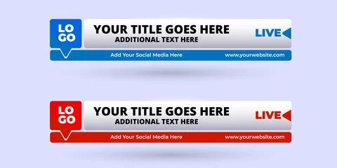 Professional Broadcast Lower third Design Template Stock Illustration