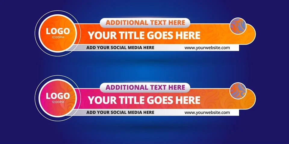 Professional Broadcast Lower third Design Template イラスト素材