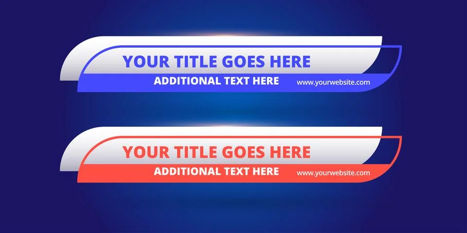Professional Broadcast Lower third Design Template Stock Illustration