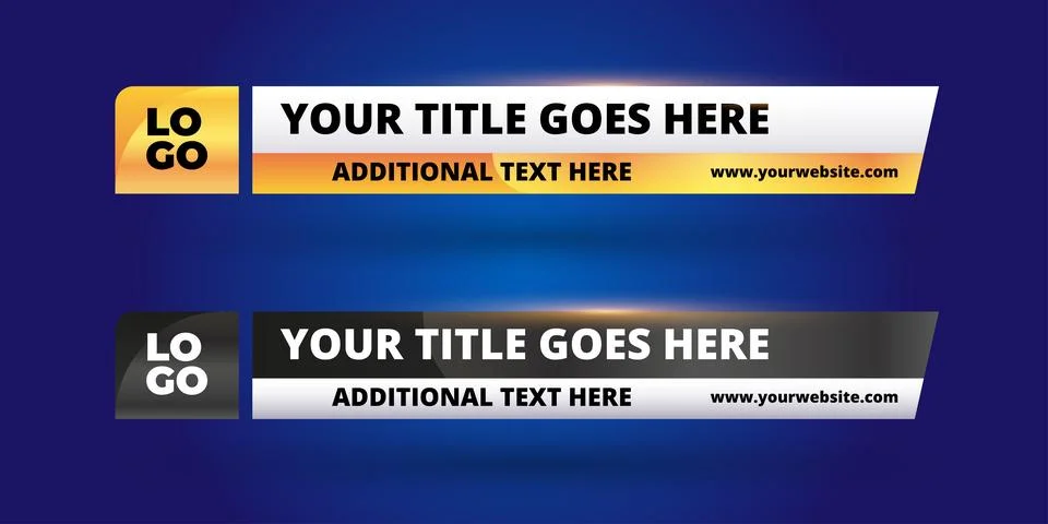 Professional Broadcast Lower third Design Template Stock Illustration