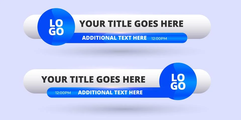 Professional Broadcast Lower third Design Template Stock Illustration