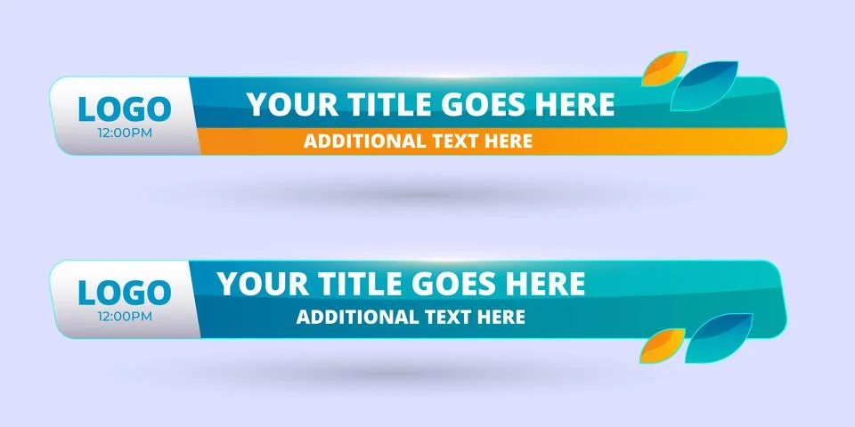 Professional Broadcast Lower third Design Template Stock Illustration