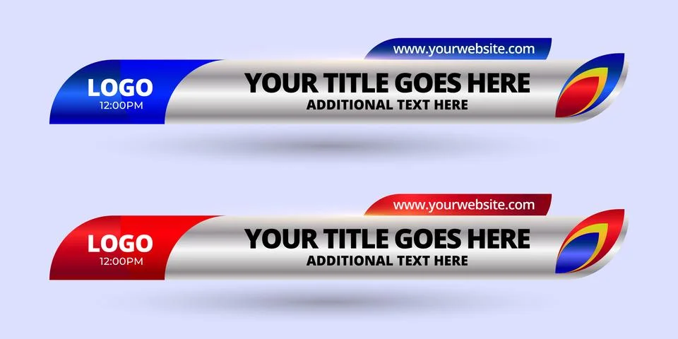 Professional Broadcast Lower third Design Template Stock Illustration