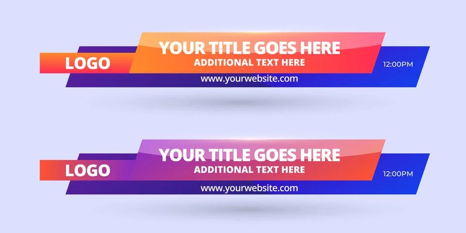 Professional Broadcast Lower third Design Template イラスト素材