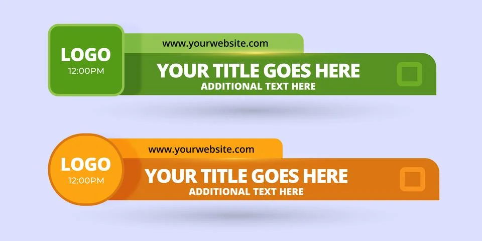 Professional Broadcast Lower third Design Template イラスト素材