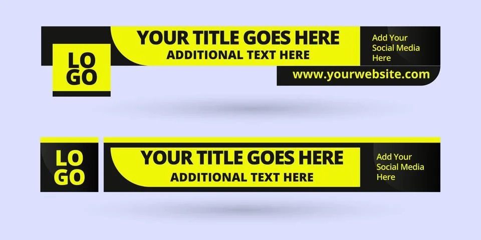 Professional Broadcast Lower third Design Template Stock Illustration