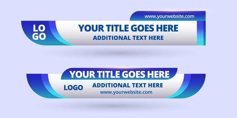 Professional Broadcast Lower third Design Template Stock Illustration