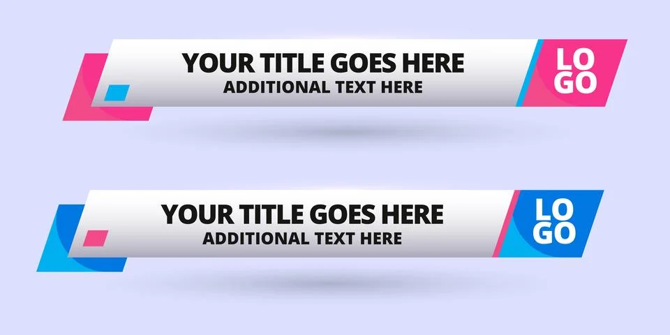 Professional Broadcast Lower third Design Template Stock Illustration