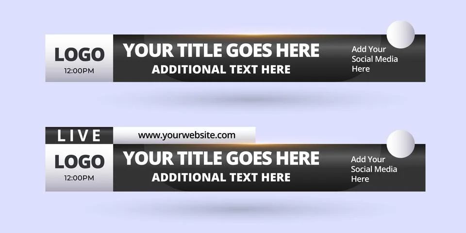 Professional Broadcast Lower third Design Template イラスト素材