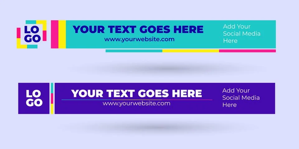 Professional Broadcast Lower third Design Template Stock Illustration