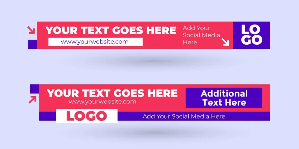Professional Broadcast Lower third Design Template Stock Illustration