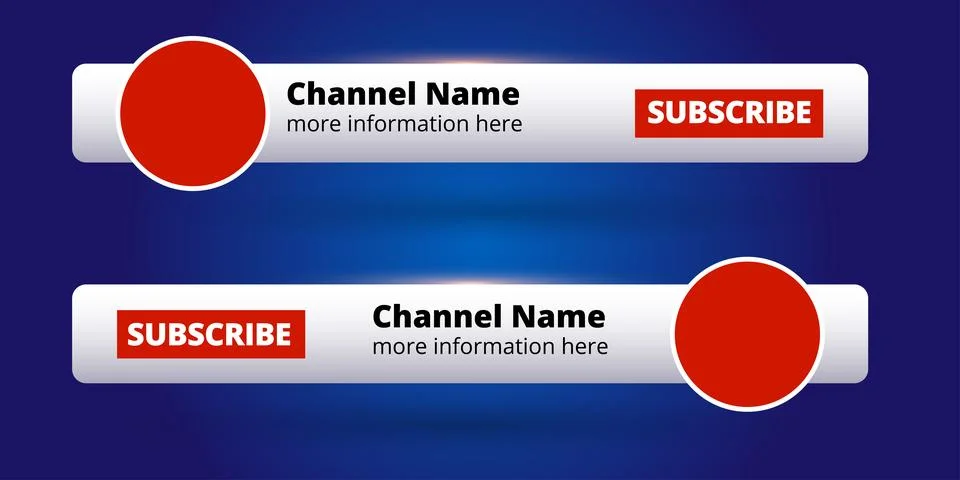 Professional Broadcast Lower third Design Template Stock Illustration