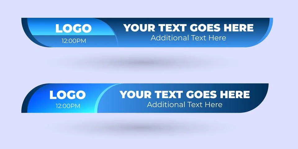 Professional Broadcast Lower third Design Template Illustrazione stock