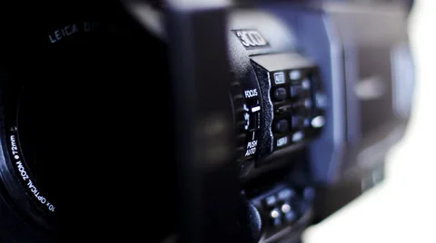 Professional Broadcast Video Camera Stock Footage 37327596