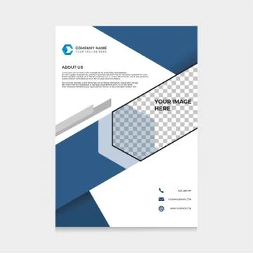 Professional brochure template background design Illustrazione stock