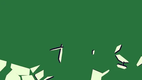 Professional Broken Animated With Glass Element Vidéo 338017660
