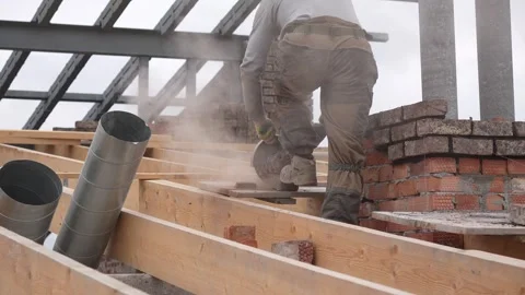 Professional builder using a diamond bla... | Stock Video | Pond5