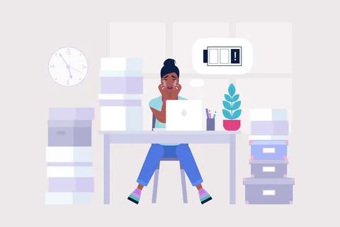 Professional burnout concept Stock Illustration