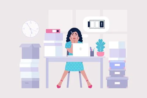 Professional burnout concept Stock Illustration