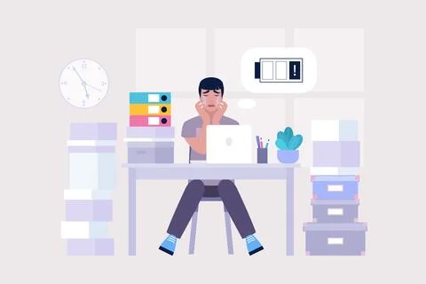 Professional burnout concept Stock Illustration