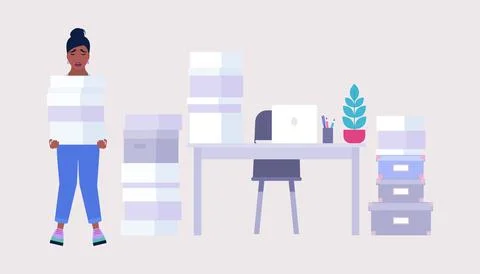 Professional burnout concept Stock Illustration
