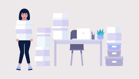 Professional burnout concept Stock Illustration