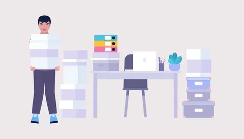 Professional burnout concept Stock Illustration